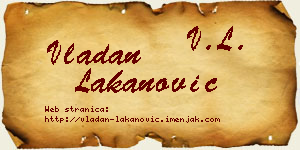 Vladan Lakanović vizit kartica